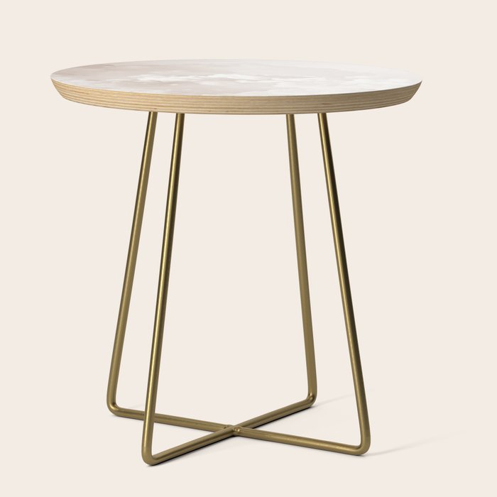 COTTON CANDY CLOUDS BEIGE by Monika Strigel Side Table Gallery Image 1