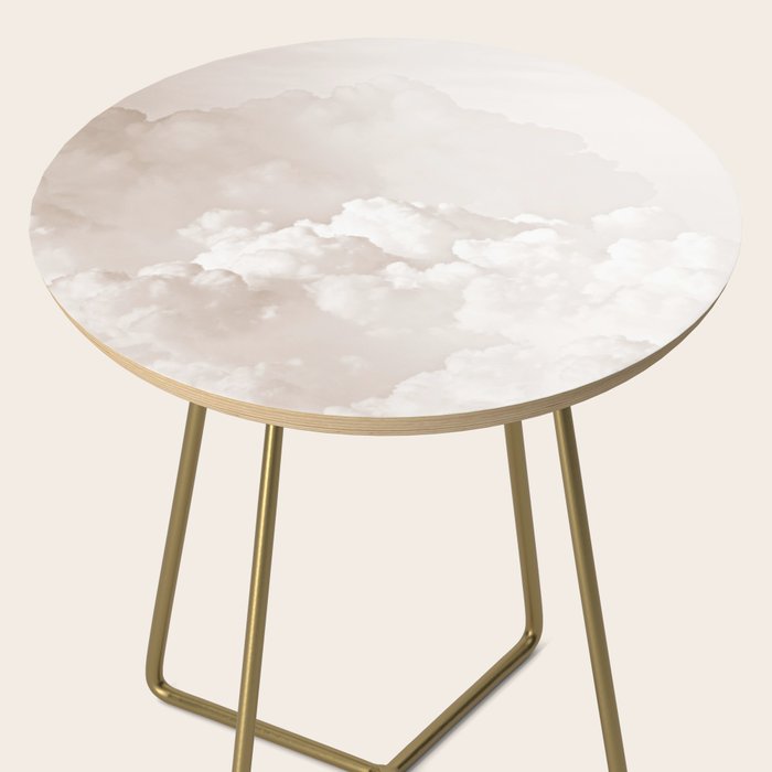 COTTON CANDY CLOUDS BEIGE by Monika Strigel Side Table Gallery Image 2
