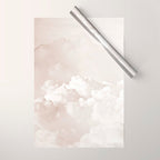 COTTON CANDY CLOUDS BEIGE by Monika Strigel Wrapping Paper Gallery Image 1
