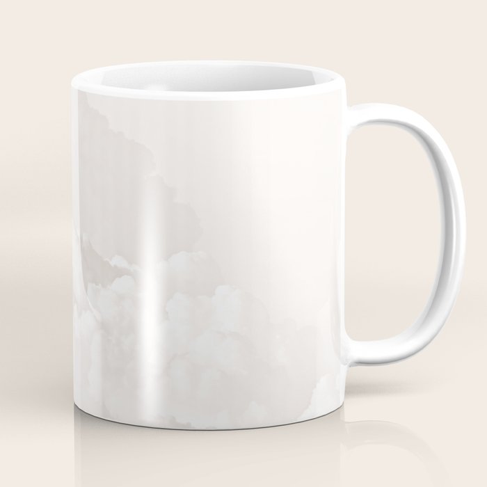 COTTON CANDY CLOUDS BEIGE by Monika Strigel Coffee Mug Gallery Image 1