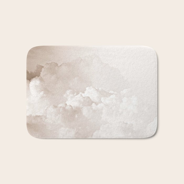 COTTON CANDY CLOUDS BEIGE by Monika Strigel Bath Mat Gallery Image 1