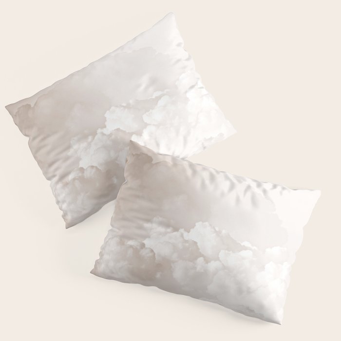 COTTON CANDY CLOUDS BEIGE by Monika Strigel Pillow Sham Gallery Image 1