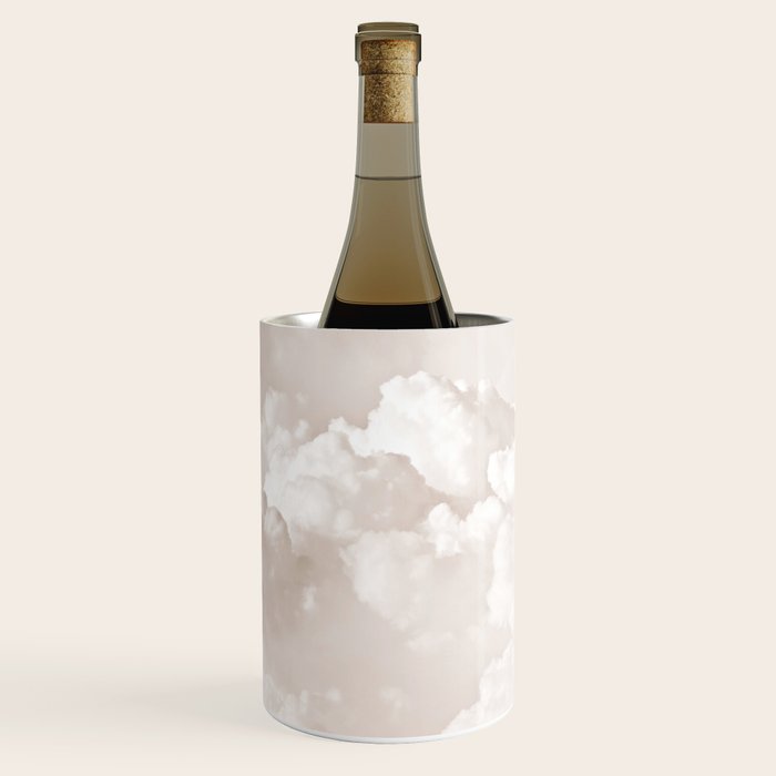 COTTON CANDY CLOUDS BEIGE by Monika Strigel Wine Chiller Gallery Image 1