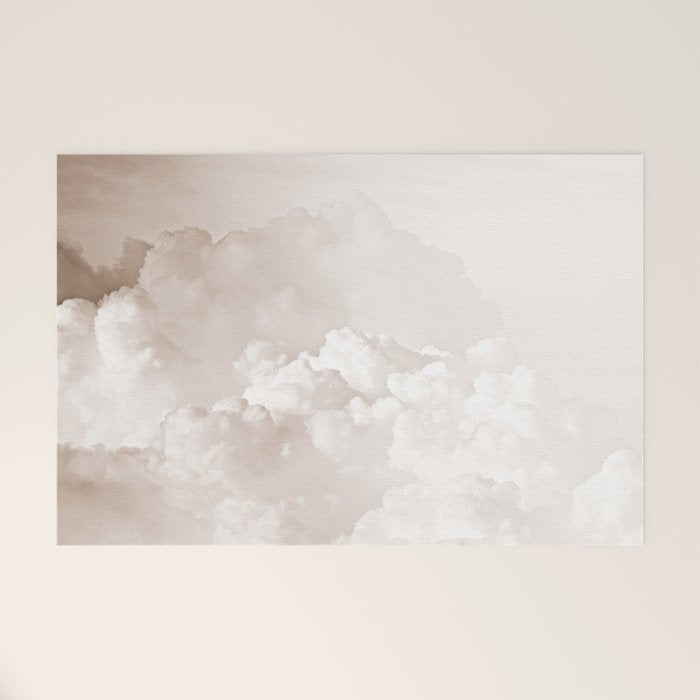 COTTON CANDY CLOUDS BEIGE by Monika Strigel Welcome Mat Gallery Image 1