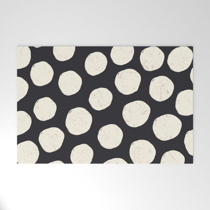 Spotty in Black Welcome Mat Gallery Image 1