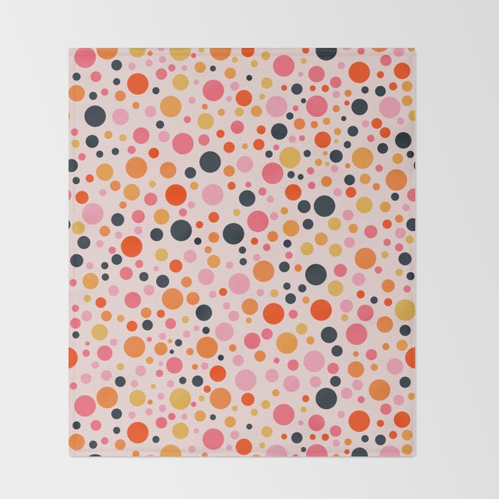 Bubbles: PATTERN 09 | The Peach Edition Throw Blanket Gallery Image 2