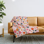 Bubbles: PATTERN 09 | The Peach Edition Throw Blanket Gallery Image 1