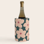 Green And Peach Retro Flower Wine Chiller Gallery Image 2