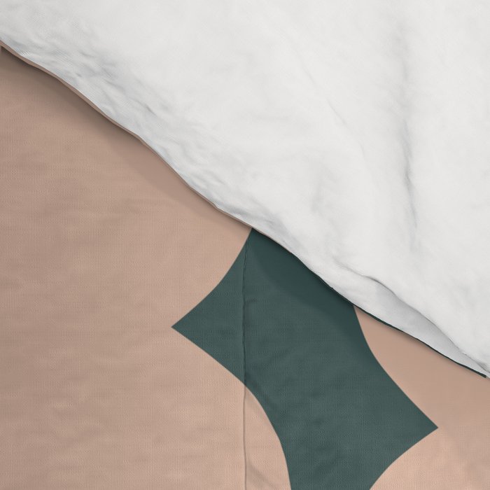 Green And Peach Retro Flower Comforter Gallery Image 4