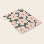 Green And Peach Retro Flower Notebook Gallery Image 3