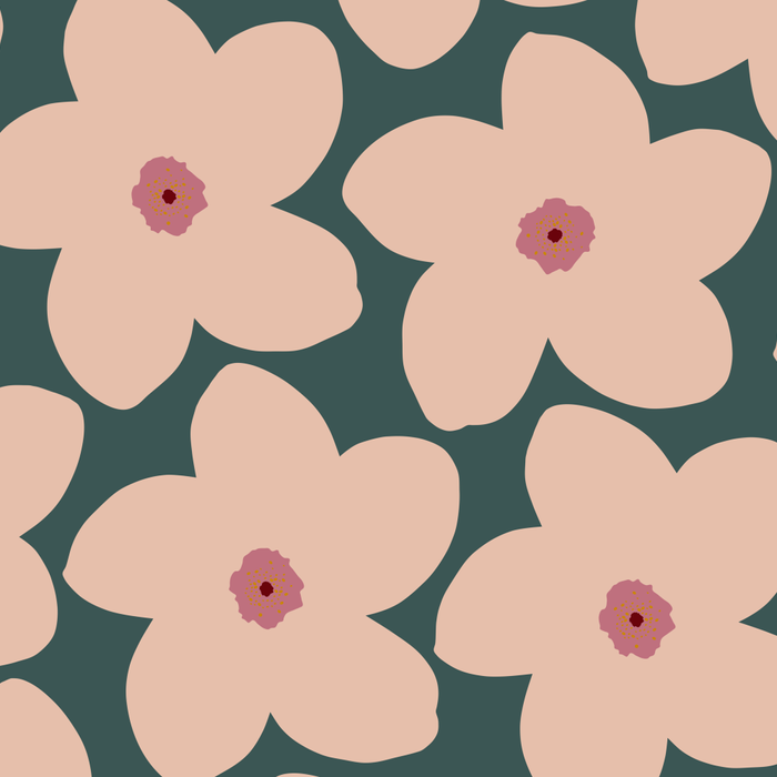 Green And Peach Retro Flower Coffee Mug Gallery Image 2