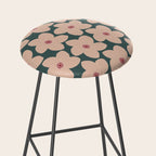 Green And Peach Retro Flower Stool Gallery Image 2