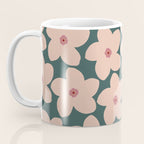 Green And Peach Retro Flower Coffee Mug Gallery Image 3
