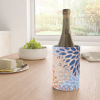 Modern, Floral Prints, Orange and Blue Wine Chiller Gallery Image 4