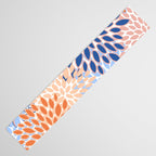 Modern, Floral Prints, Orange and Blue Table Runner Gallery Image 3