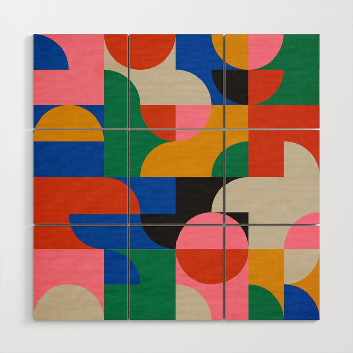 BAUHAUS PATTERN STUDY 01 Wood Wall Art Gallery Image 1