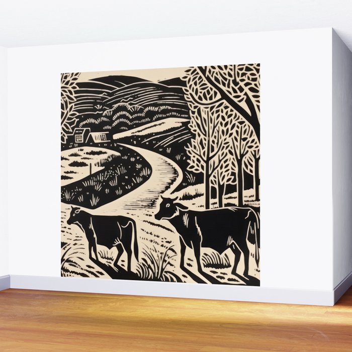Cows Come Home Wall Mural Gallery Image 2