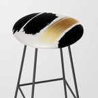 Brush Strokes (Black/Gold) Stool Gallery Image 2