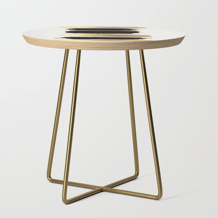 Brush Strokes (Black/Gold) Side Table Gallery Image 1