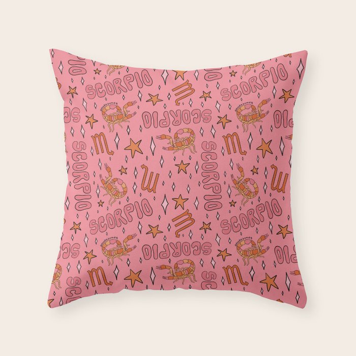 Scorpio Print Throw Pillow Gallery Image 6
