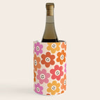 Retro Smiley Flowers Pattern Wine Chiller Gallery Image 1