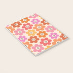 Retro Smiley Flowers Pattern Notebook Gallery Image 3