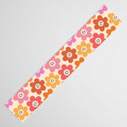Retro Smiley Flowers Pattern Table Runner Gallery Image 3