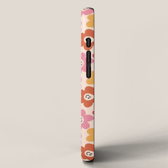 Retro Smiley Flowers Pattern iPhone Case Gallery Image 2