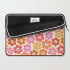 Retro Smiley Flowers Pattern Laptop Sleeve Gallery Image 2