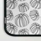 Black and white pumpkin vegetable pattern Laptop Sleeve Gallery Image 3