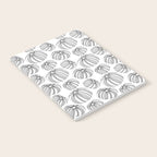 Black and white pumpkin vegetable pattern Notebook Gallery Image 2