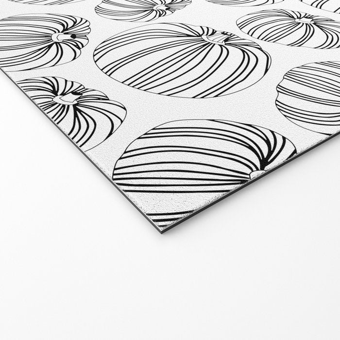 Black and white pumpkin vegetable pattern Welcome Mat Gallery Image 2