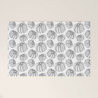 Black and white pumpkin vegetable pattern Welcome Mat Gallery Image 1