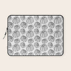 Black and white pumpkin vegetable pattern Laptop Sleeve Gallery Image 1