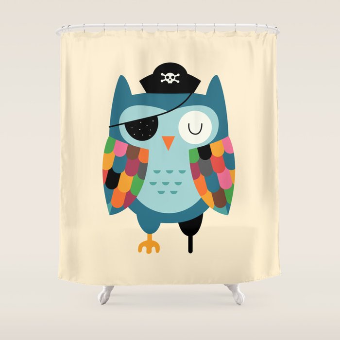 Captain Whooo Shower Curtain Gallery Image 1