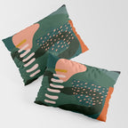 mid century shapes garden party Pillow Sham Gallery Image 3