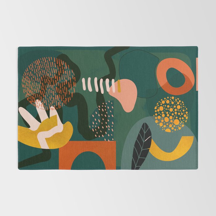 mid century shapes garden party Rug Gallery Image 2