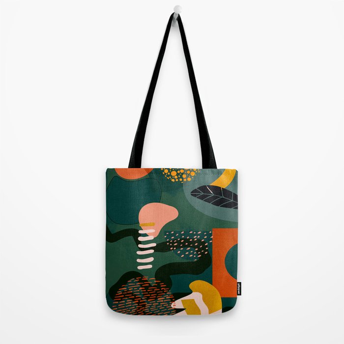 mid century shapes garden party Tote Bag Gallery Image 2