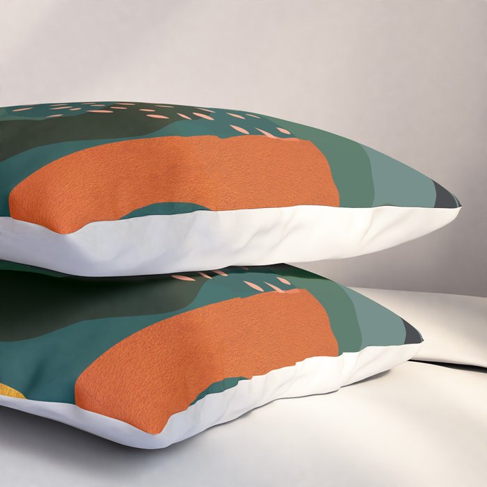 mid century shapes garden party Pillow Sham Gallery Image 3