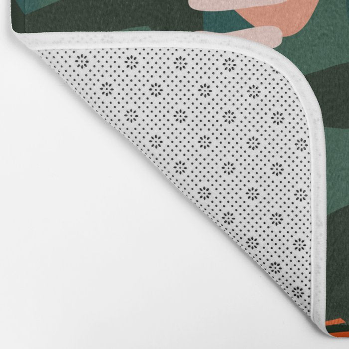 mid century shapes garden party Bath Mat Gallery Image 2