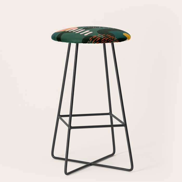 mid century shapes garden party Stool Gallery Image 1