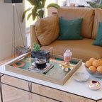 mid century shapes garden party Serving Tray Gallery Image 2