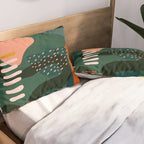 mid century shapes garden party Pillow Sham Gallery Image 2