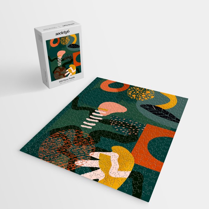 mid century shapes garden party Jigsaw Puzzle Gallery Image 2