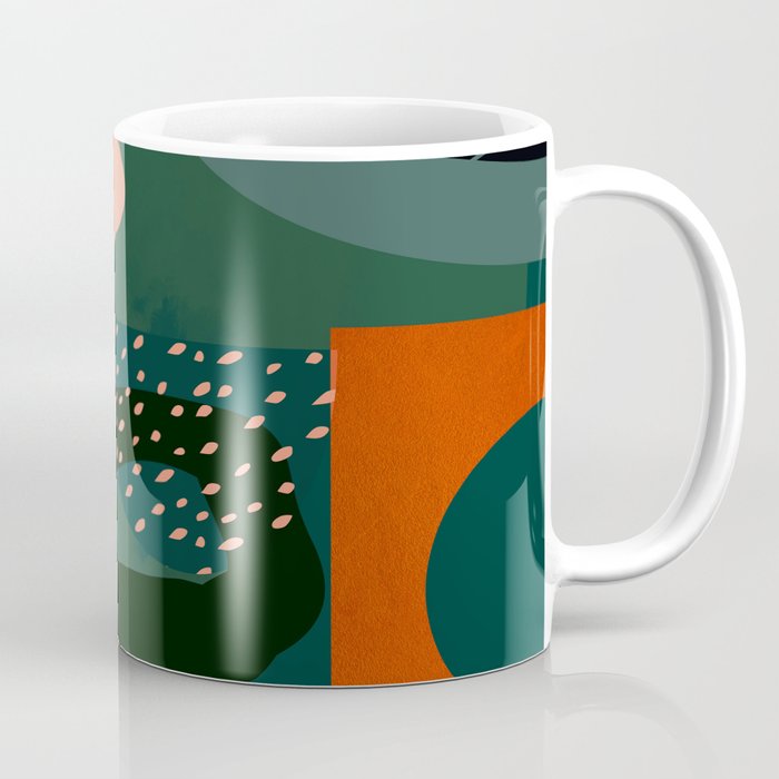 mid century shapes garden party Coffee Mug Gallery Image 1