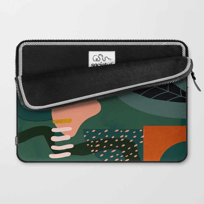 mid century shapes garden party Laptop Sleeve Gallery Image 2