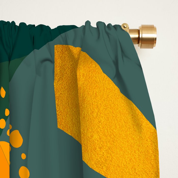 mid century shapes garden party Window Curtain Gallery Image 2