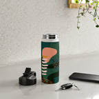mid century shapes garden party Water Bottle Gallery Image 4