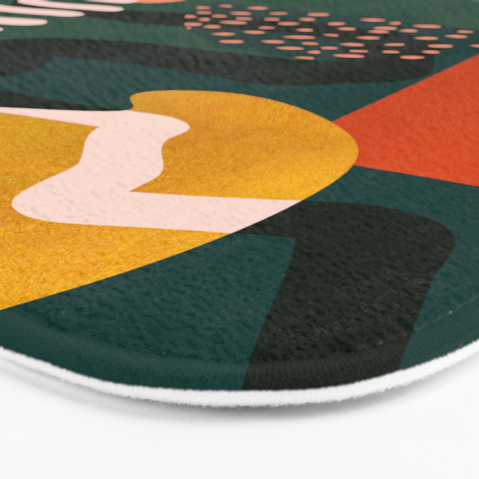 mid century shapes garden party Bath Mat Gallery Image 3