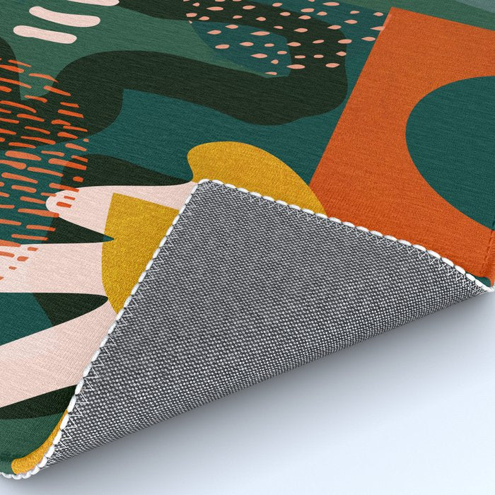 mid century shapes garden party Rug Gallery Image 4